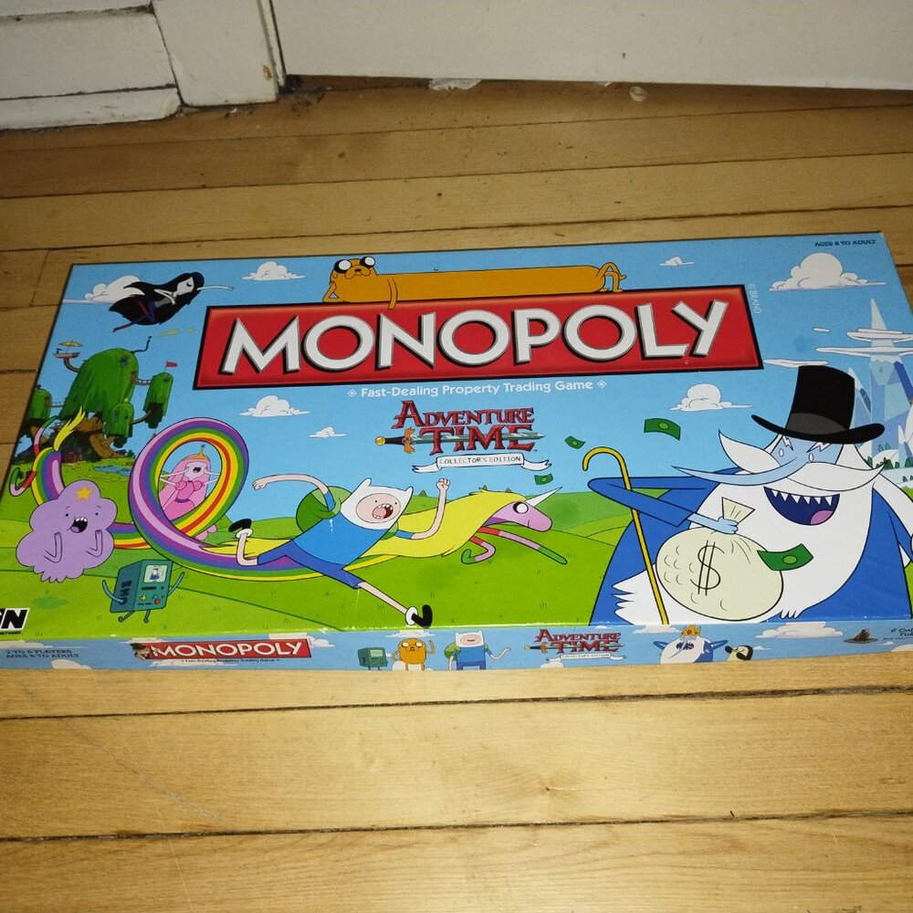 Monopoly Adventure Time. Collector's Edition (2013) Board Game 90% complete